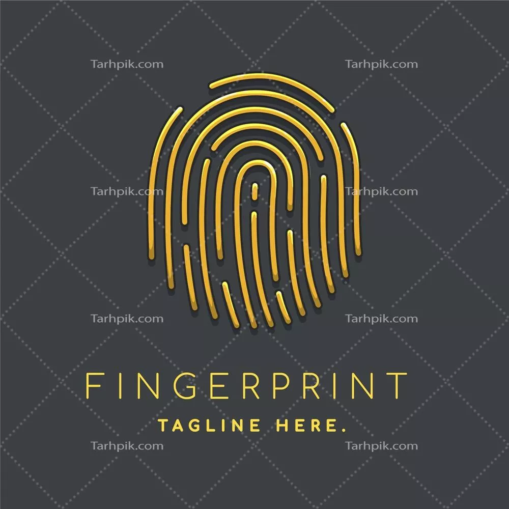 قالب لوگوی وکتور اثر انگشت به صورت دست‌کشیده برای طراحان خلاق
