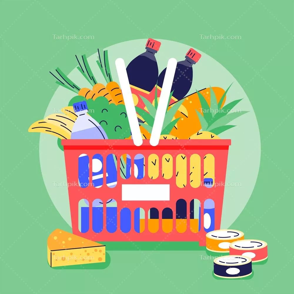 تصویر وکتور طراحی نازک و دستکشیده از بانک غذا با طراحی مسطح