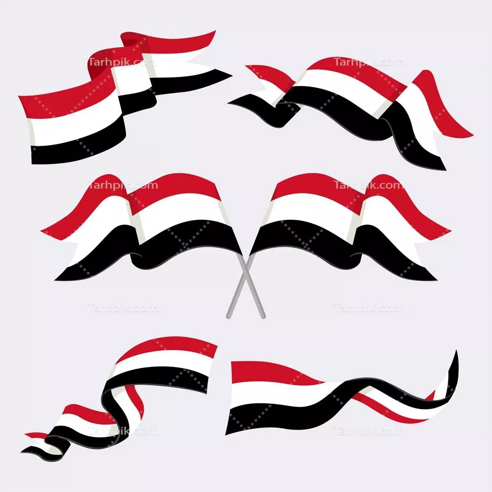 نمادهای ملی یمن به سبک طراحی فلت و دست‌کشیده (وکتور)، هنر معاصر و لوگوها