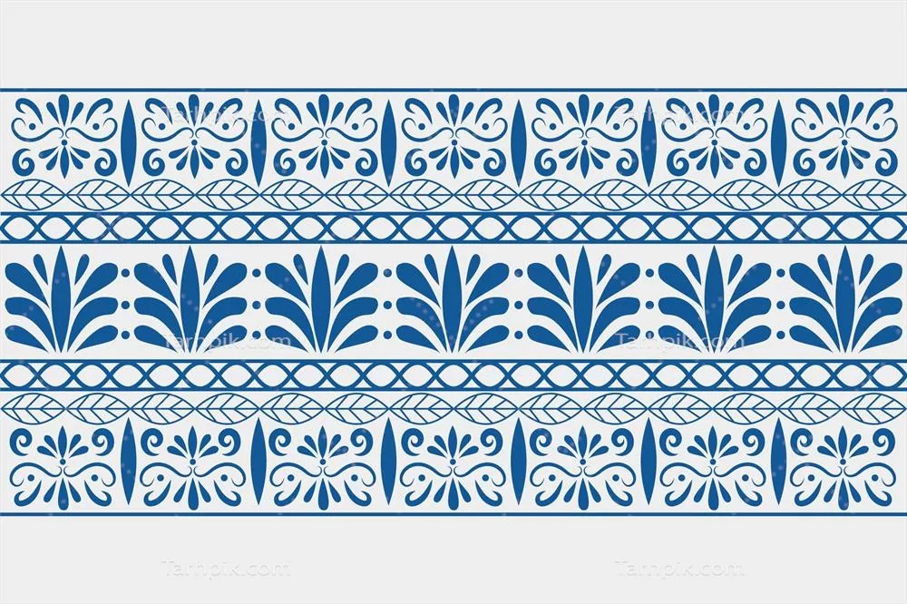 مجموعه وکتور حاشیههای یونانی طراحیشده با دست