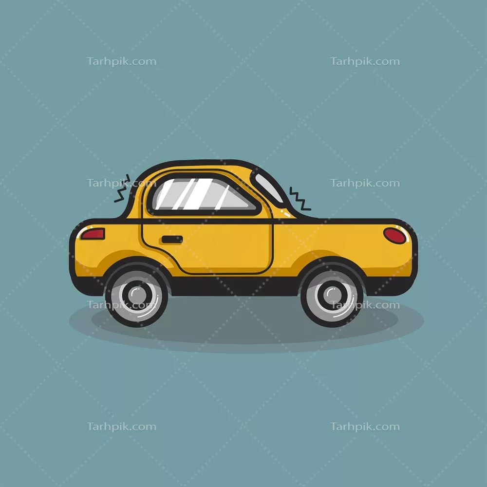 تصویر وکتور خودروی سدان به صورت دستی طراحی شده با جزئیات خاص