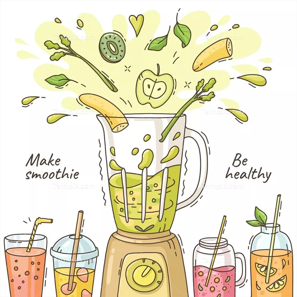 تصویر وکتور شیشه اسموتی با طراحی دستی و جزئیات زیبا