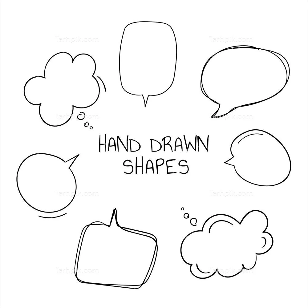 مجموعه حباب های گفتاری دست ساز و وکتور با طراحی‌های جذاب