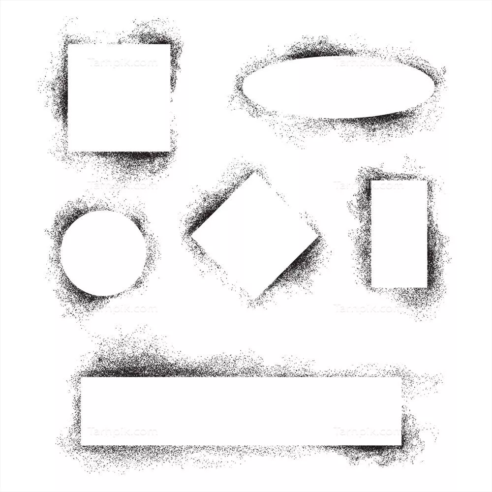 مجموعه عناصر وکتور استنسیل دستکشیده برای طراحیهای خلاقانه