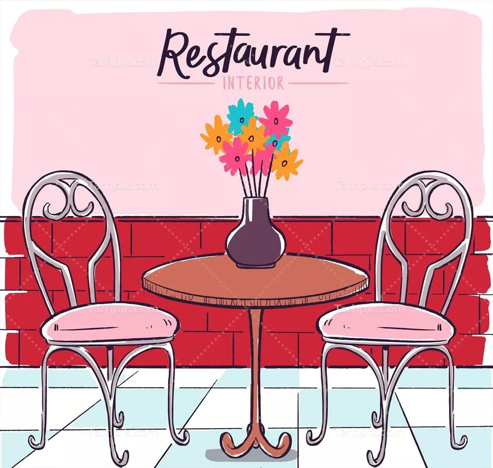 تصویر وکتور نقاشی دستی از جدول با جزئیات زیبا و الهامبخش