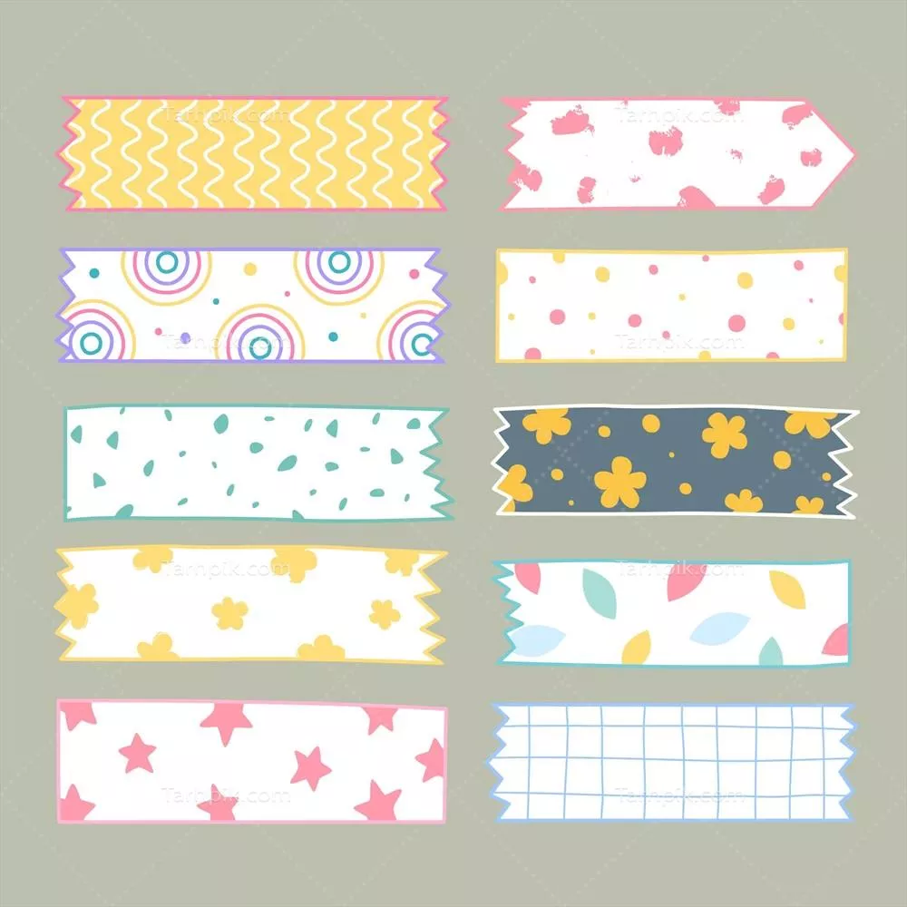 محصولات شگفت‌انگیز: مجموعه نوار چسب واشی دست‌کشیده و وکتور