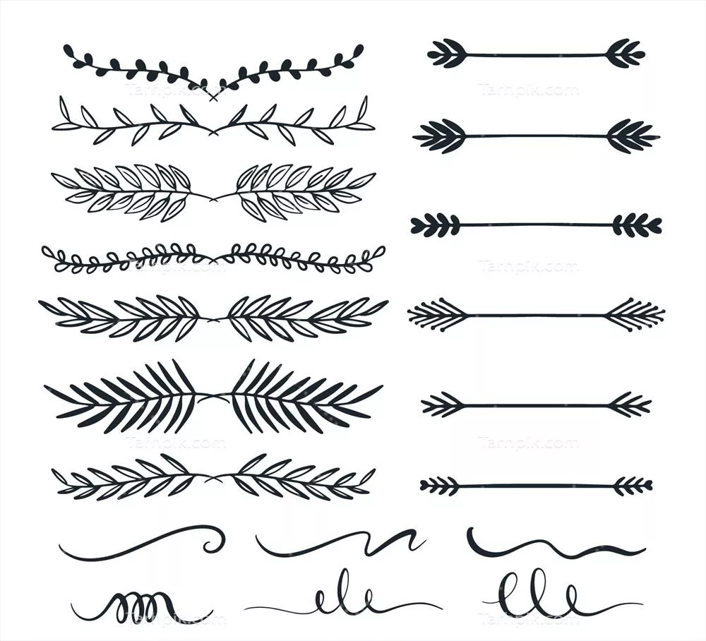 وکتور مجموعه الماسک های دست کشیده عروسی - تزئینات منحصر به فرد و زیبا