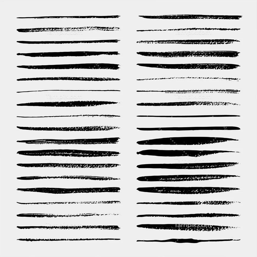 کلکسیون وکتور قلم موی رنگی با طراحی دستی و دقیق