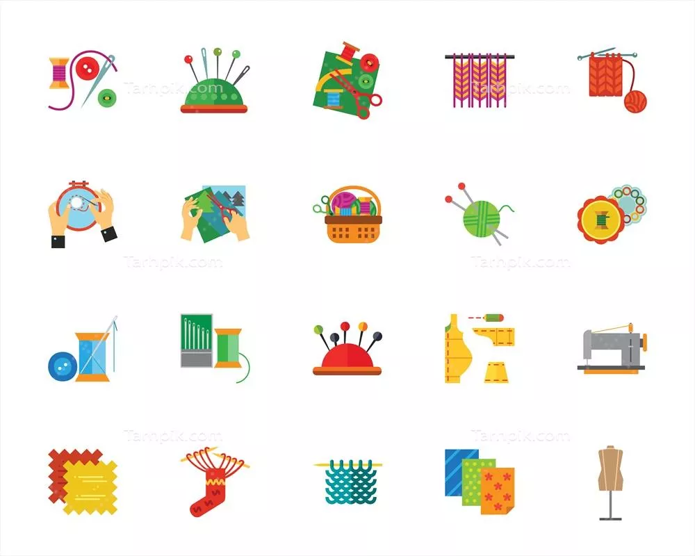 مجموعه آیکون های دست ساز با فرمت وکتور برای طراحی مدرن