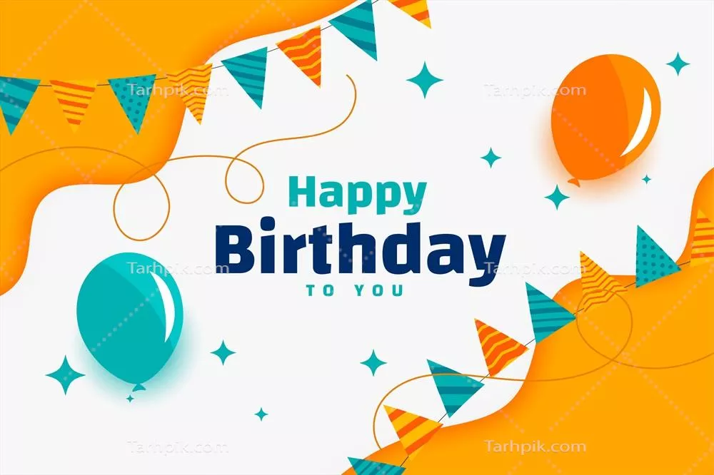 وکتور طراحی کارت دعوت بستنی روز تولد با سبک مسطح و شاداب