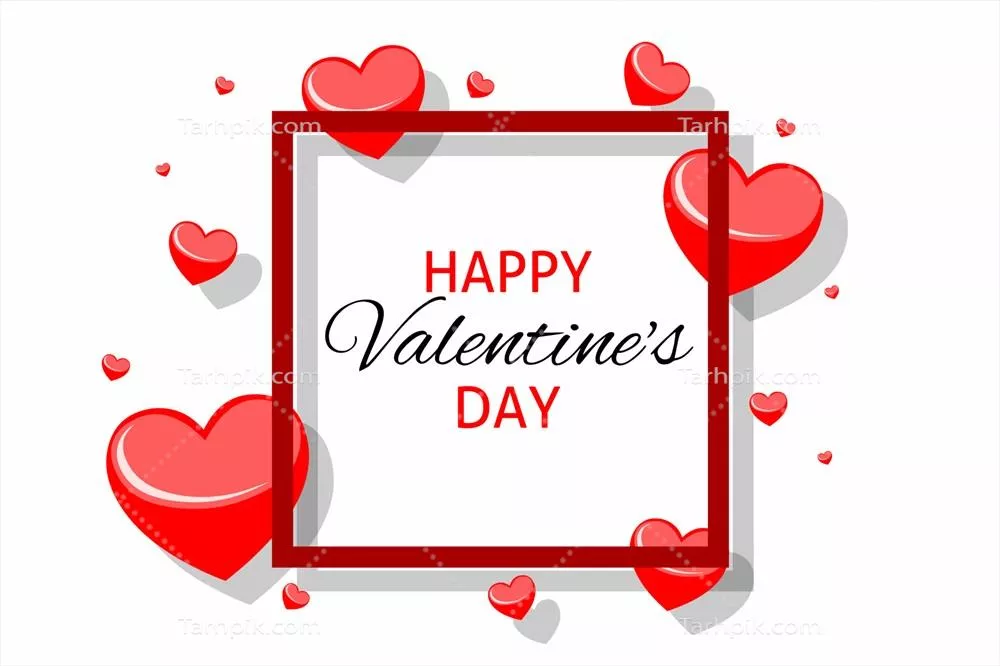 وکتور عید ولنتاین مبارک: پسزمینهای با قلب قرمز برای روز عشق