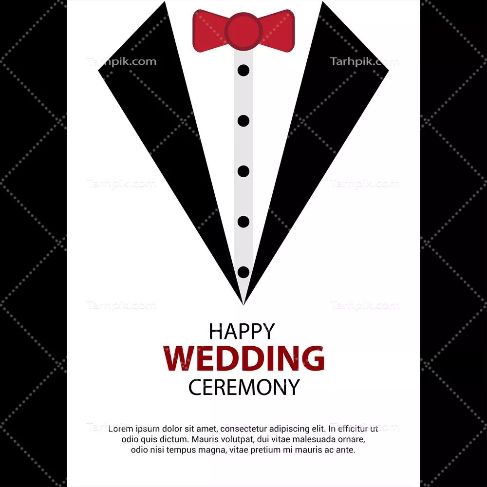 طراحی کارت عروسی شاد به صورت وکتور با الهام از لحظات خوش زندگی