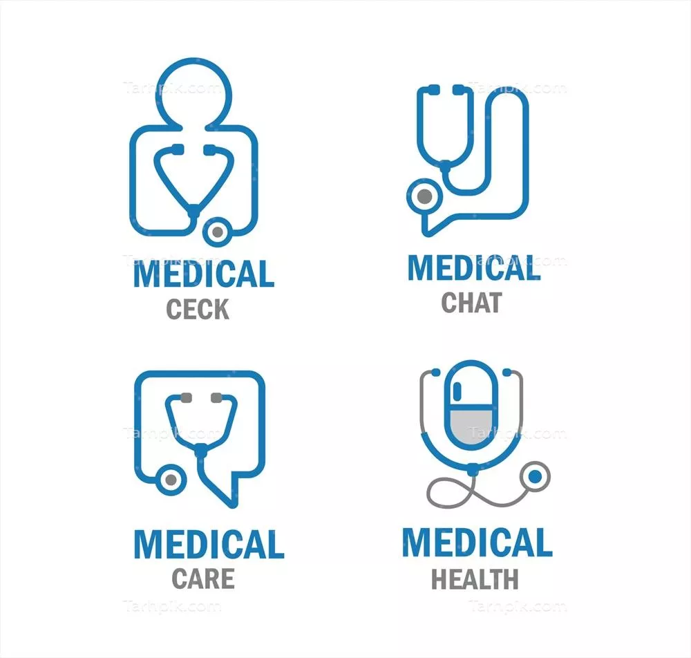 وکتور طراحی لوگو برای صنعت بهداشت و درمان با تمرکز بر کیفیت و نوآوری