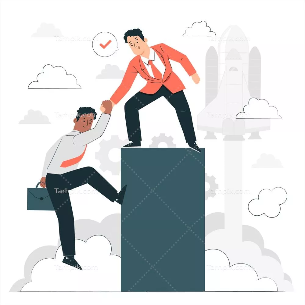 تصویرسازی وکتوری مفهوم شریک کمک‌کننده با جزئیات شگفت‌انگیز