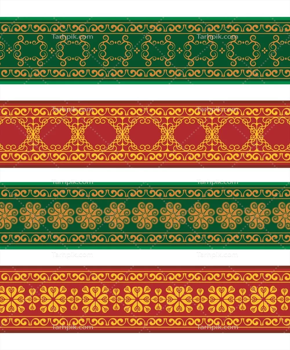 وکتور بنر حنا با حاشیه رنگارنگ و زیبا برای جشن ها و مناسبت ها