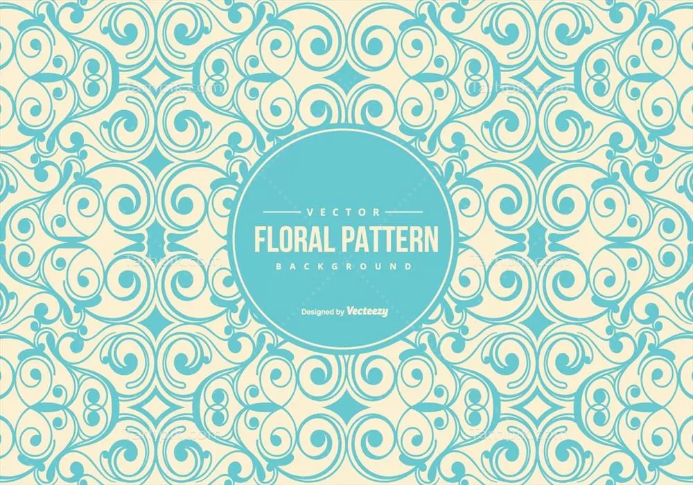 وکتور الگوی گلدار ونتاژ زیبا که برای استفاده های مختلف ایده ال است