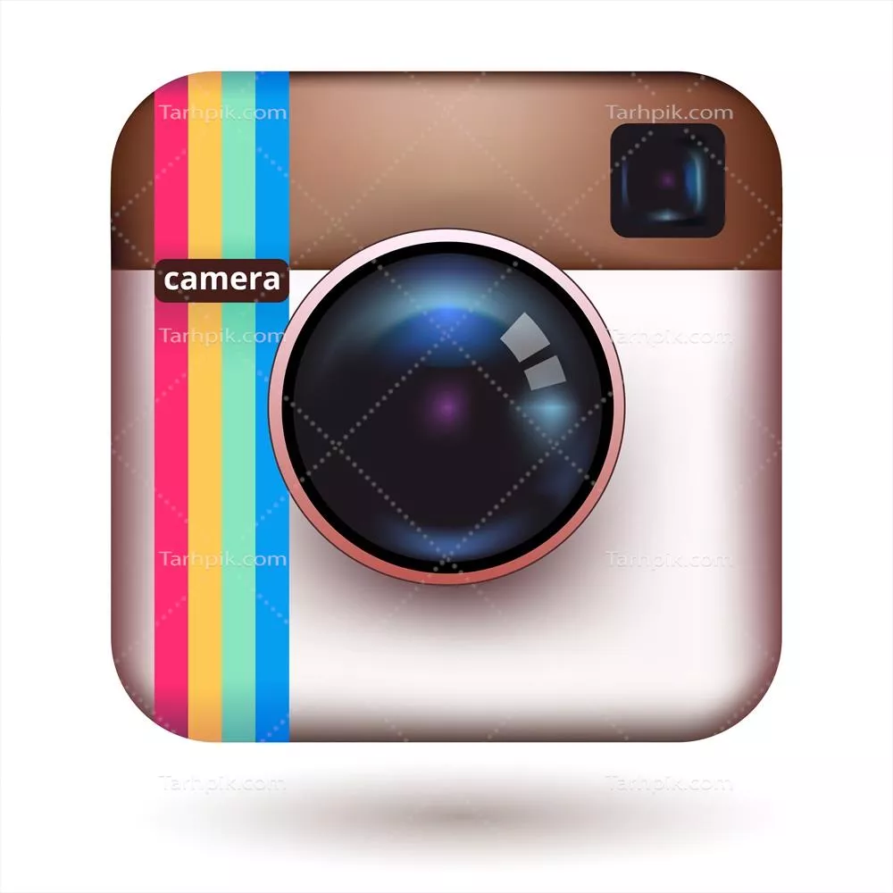 آیکن دوربین واقعگرایانه و هیپستر به صورت وکتور برای طراحی گرافیکی