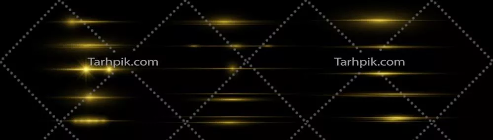 وکتور پرتوهای افقی نور و انعکاسهای زیبا در فضا
