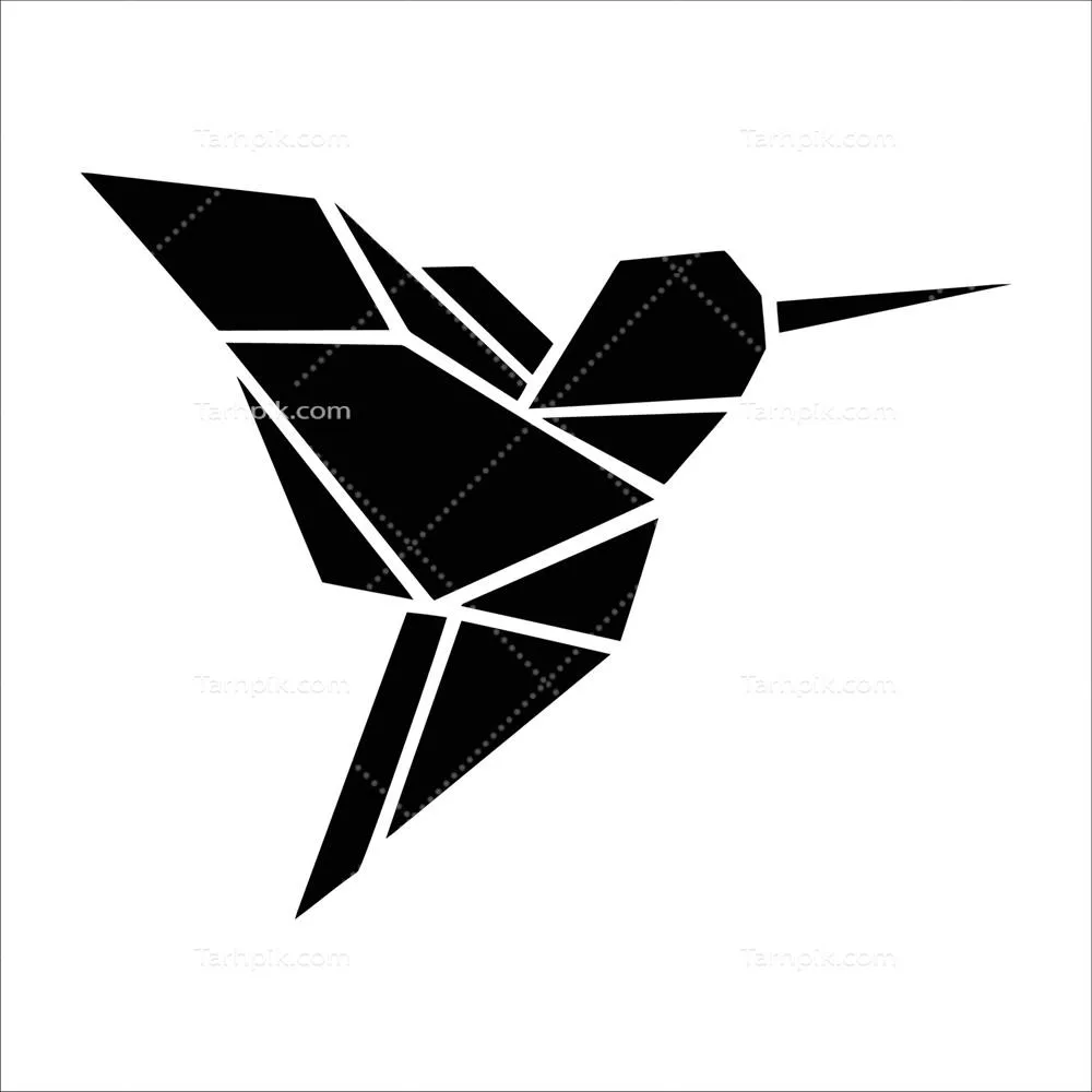 وکتور شکل سیاه‌وسفید خنکای پرنده‌های مگس‌چشم در طبیعت