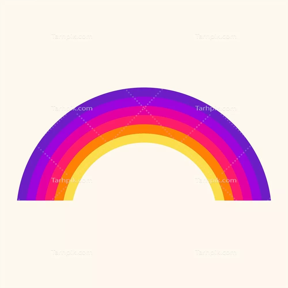 وکتور دکمه استیکر آیکونی با رنگین کمان زیبا و جذاب