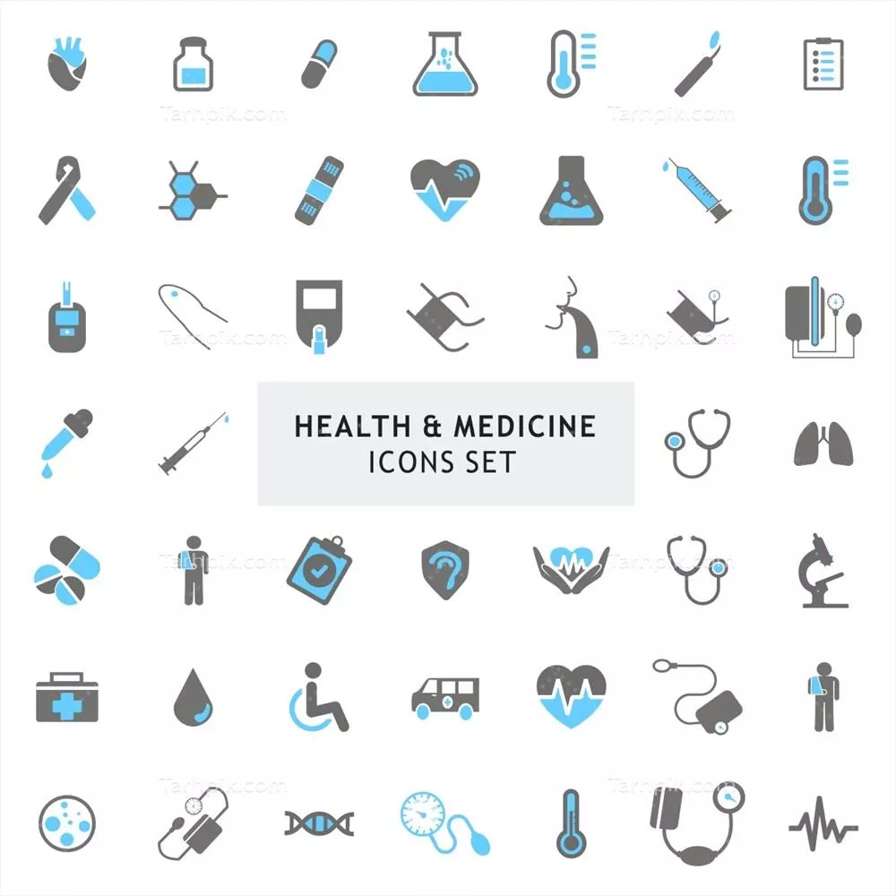 مجموعه آیکون‌های پزشکی با طراحی وکتور زیبا و کاربردی