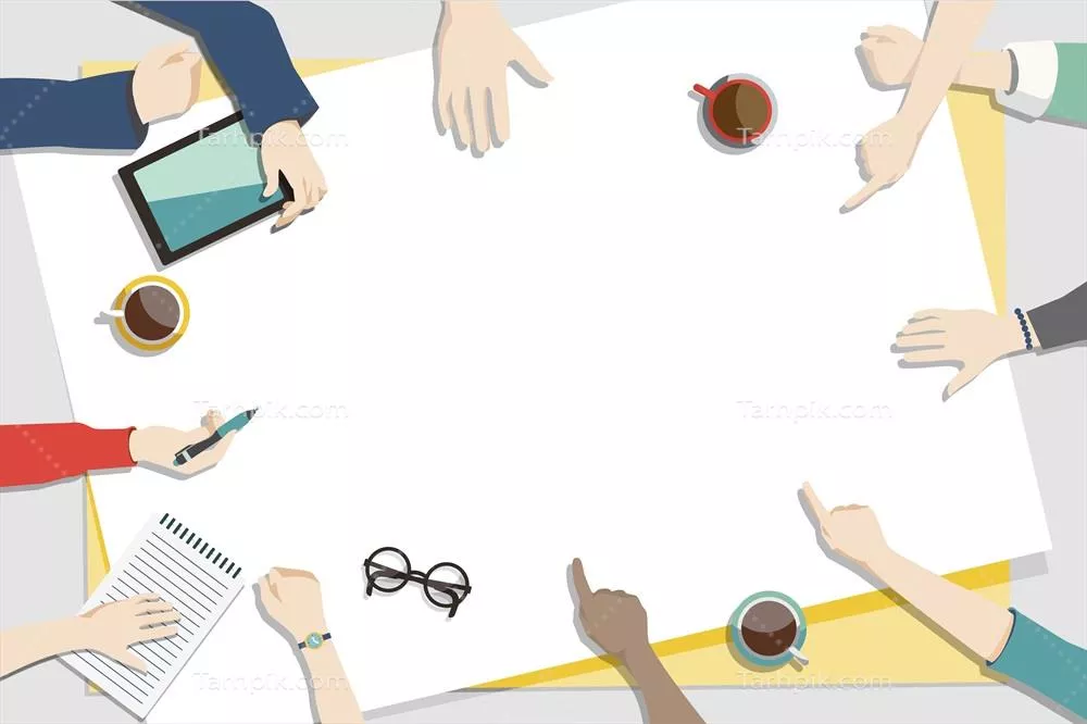 تصویری از طوفان فکری گروهی با طراحی وکتور مدرن و خلاقانه