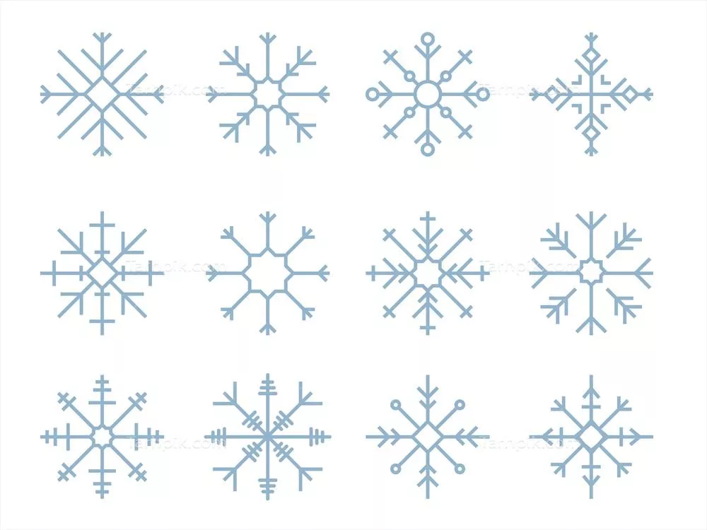 تصاویر وکتور زیبا از آیکونهای برفبرگی کاریکاتوری و جذاب