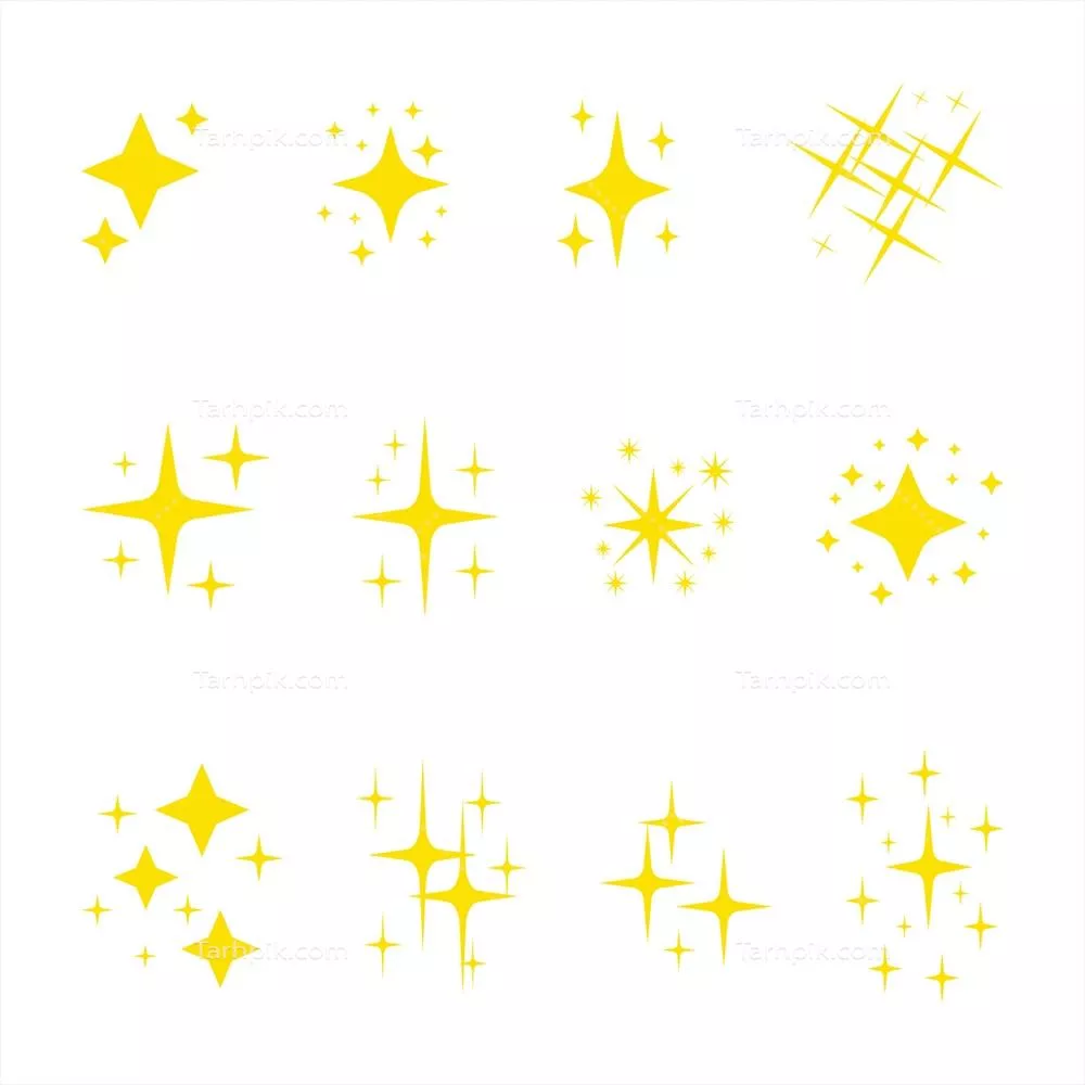 وکتور تصویری زیبا از ستارههای درخشان در آسمان شب