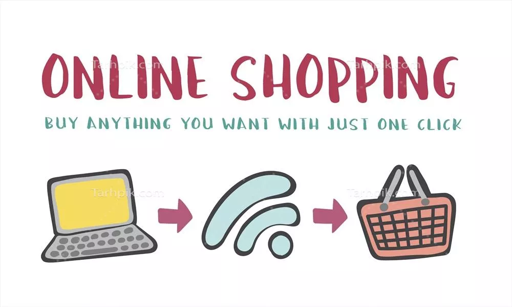 تصویرسازی مفهومی از خرید آنلاین با استفاده از وکتورها