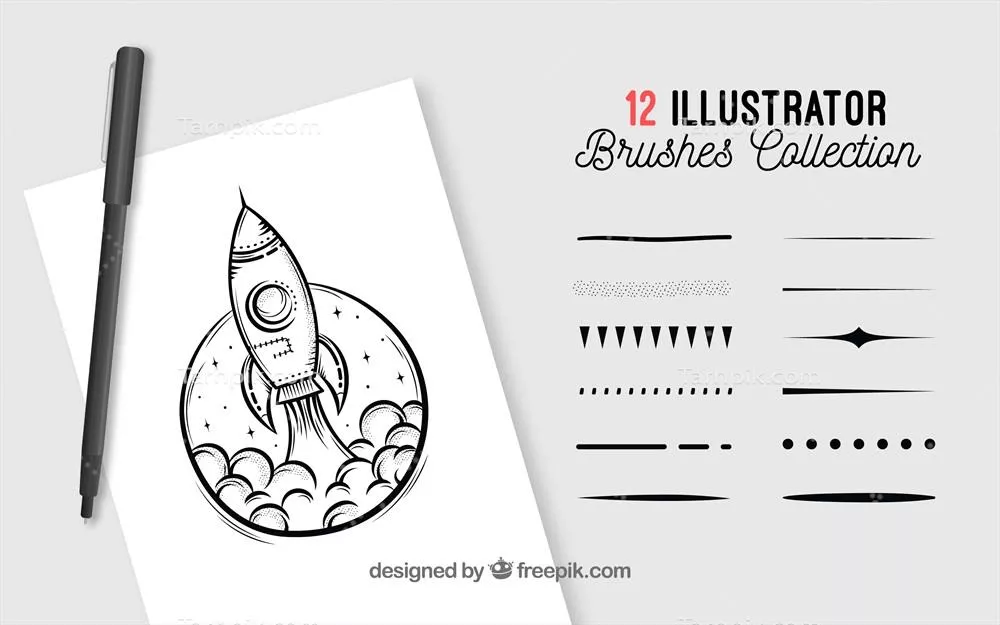 مجموعه قلموهای وکتوری برای طراحان و تصویرگران حرفهای