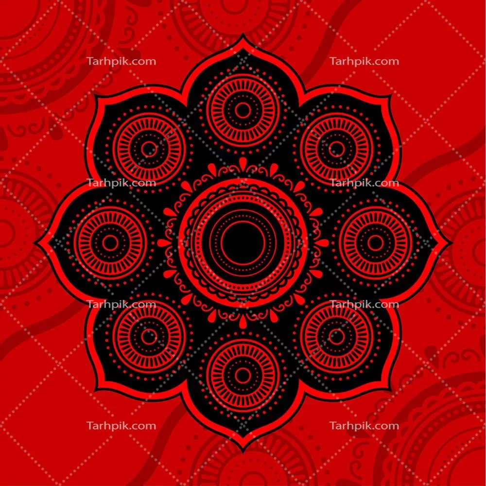 وکتور مجموعه‌ای شامل تصویرسازی‌های هنری حنا با جزئیات و الگوهای زیبا