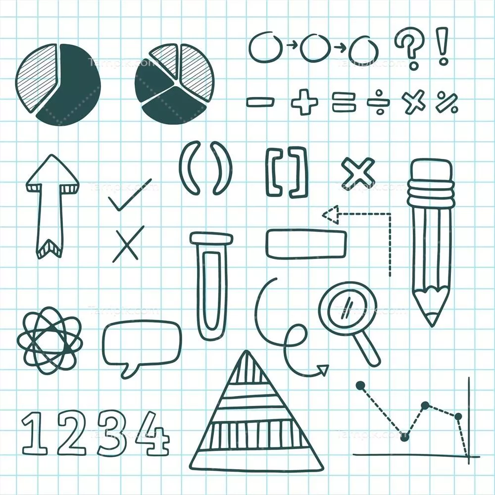 مجموعه نموداری عناصر وکتور برای کلاسهای مدرسه و آموزش