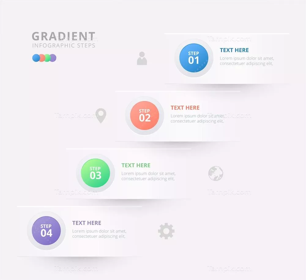 وکتور مراحل طراحی اینفوگرافیک: راهنمای گام به گام برای ویژوالسازی دادهها