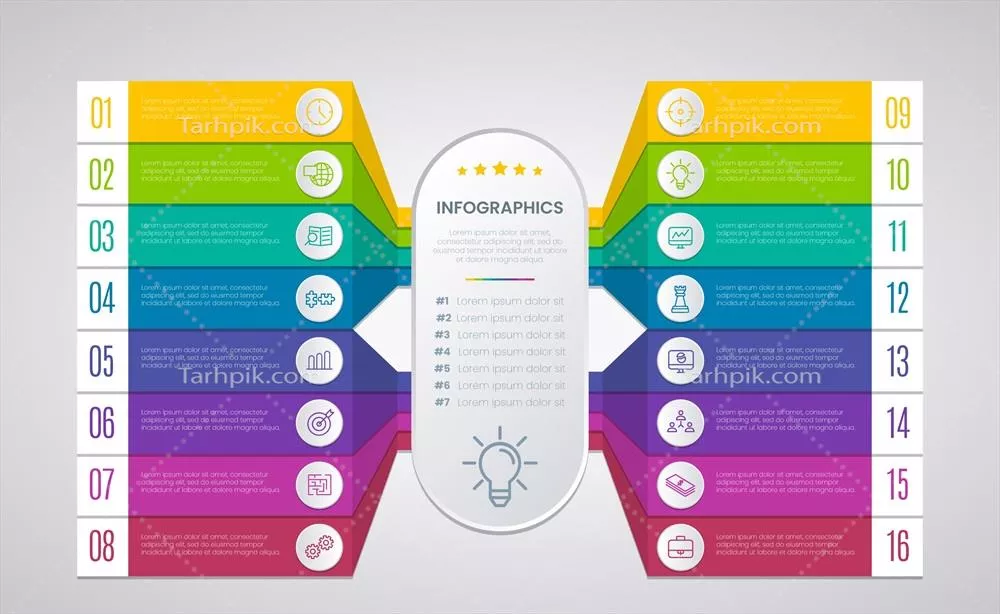وکتور نقشه راه طراحی مسطح برای قالب اینفوگرافیک گام به گام و مراحل آن