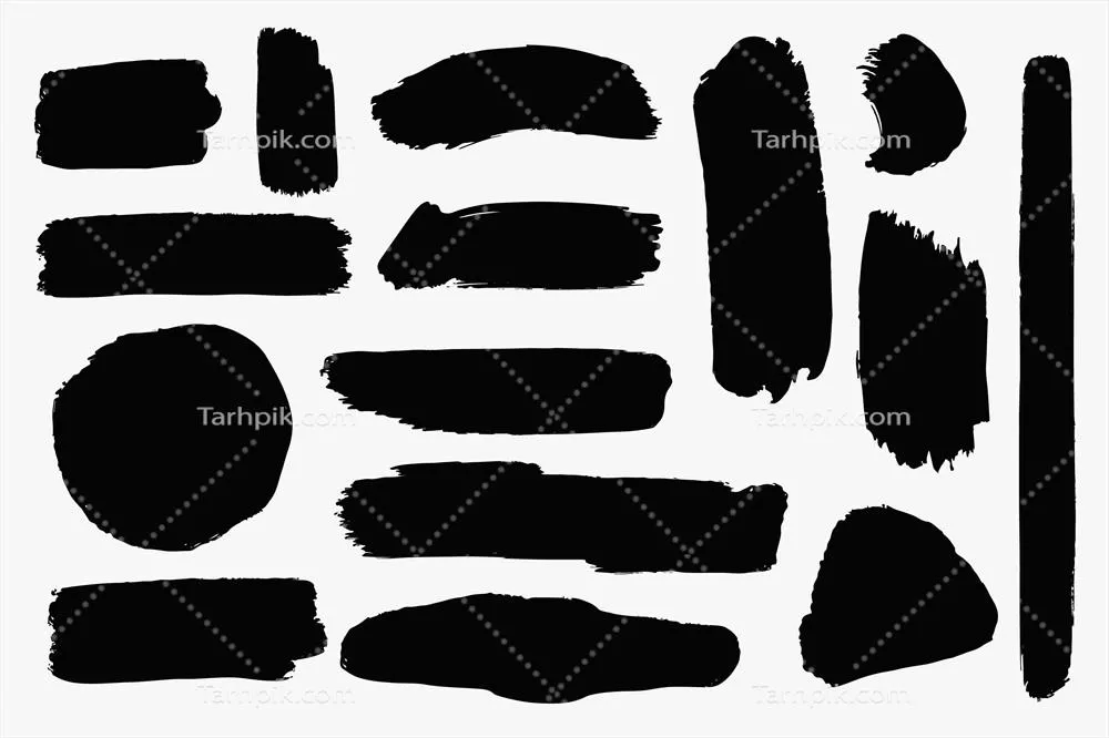 مجموعه قلم موی جوهری – 20 طرح وکتور با کیفیت بالا