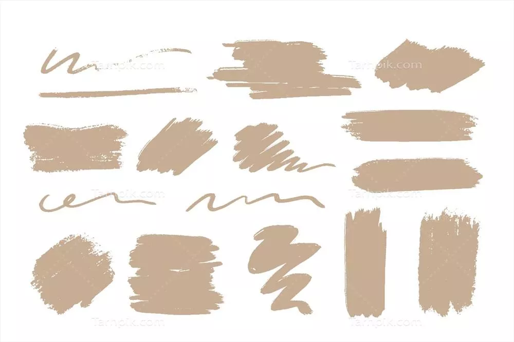 مجموعه قلم موی جوهر - 22 طرح وکتور با کیفیت بالا