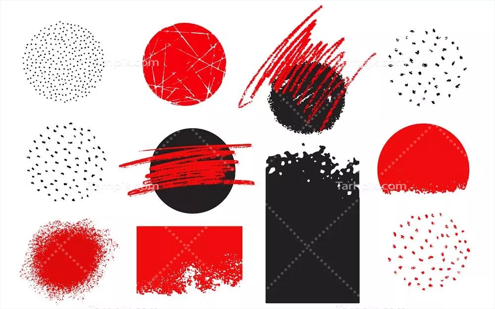 مجموعه بندی شده بنرهای وکتوری با قلم مویی و جلوه ای گرانج