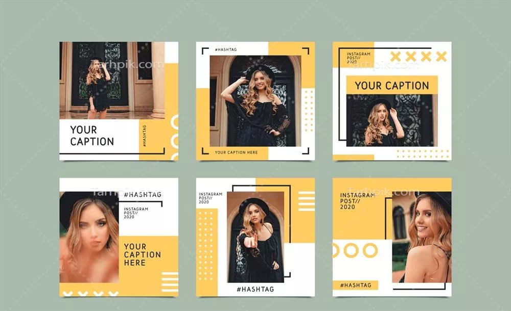 الگوی پست‌های وکتوری برای طراحی در اینستاگرام به همراه ابزارهای متنوع