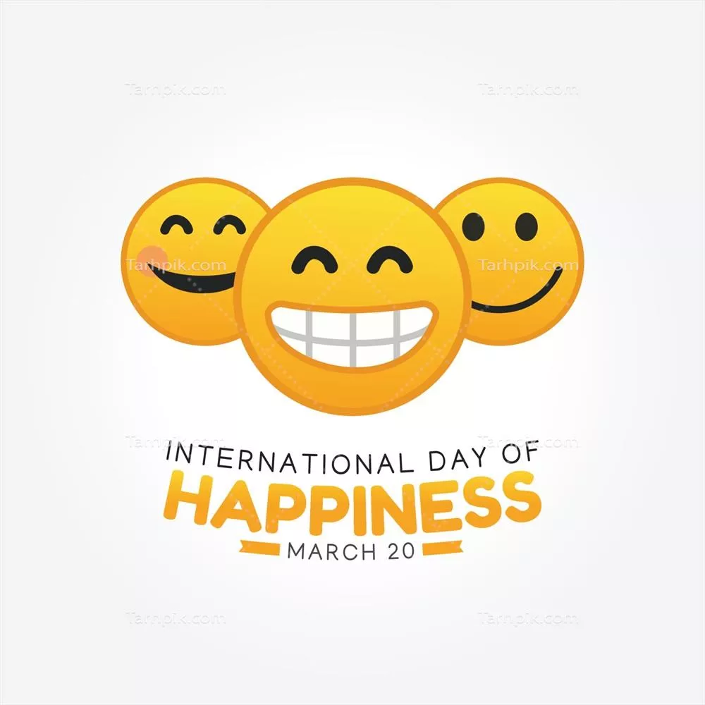 وکتور تصویر گرافیکی به مناسبت روز جهانی شادی و خوشبختی