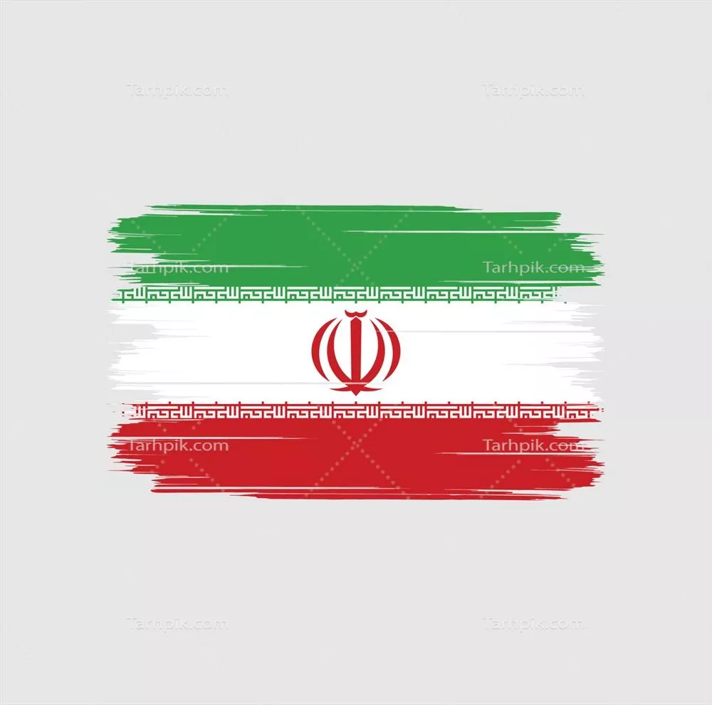 وکتور پرچم ایران با طراحی براق و دستی، نمادی از ملیت و تاریخ کشور
