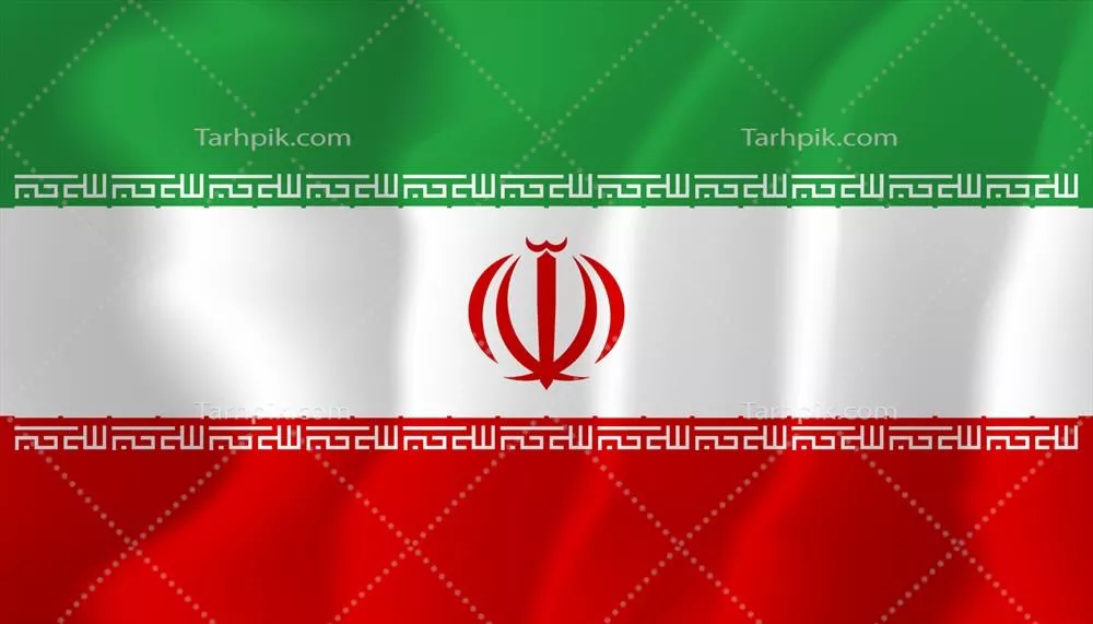 وکتور تصویر پسزمینه پرچم ملی ایران در حال اهتزاز به زیبایی