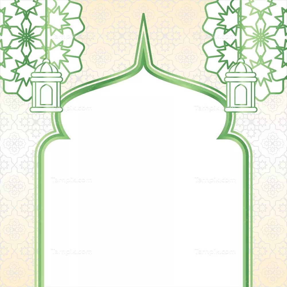 وکتور پوستر فروش اسلامی با فضایی برای متن و طراحی زیبا