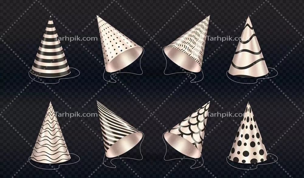 کلاه هدیه تولد شاد و ایزوله به صورت وکتور و طراحی شده