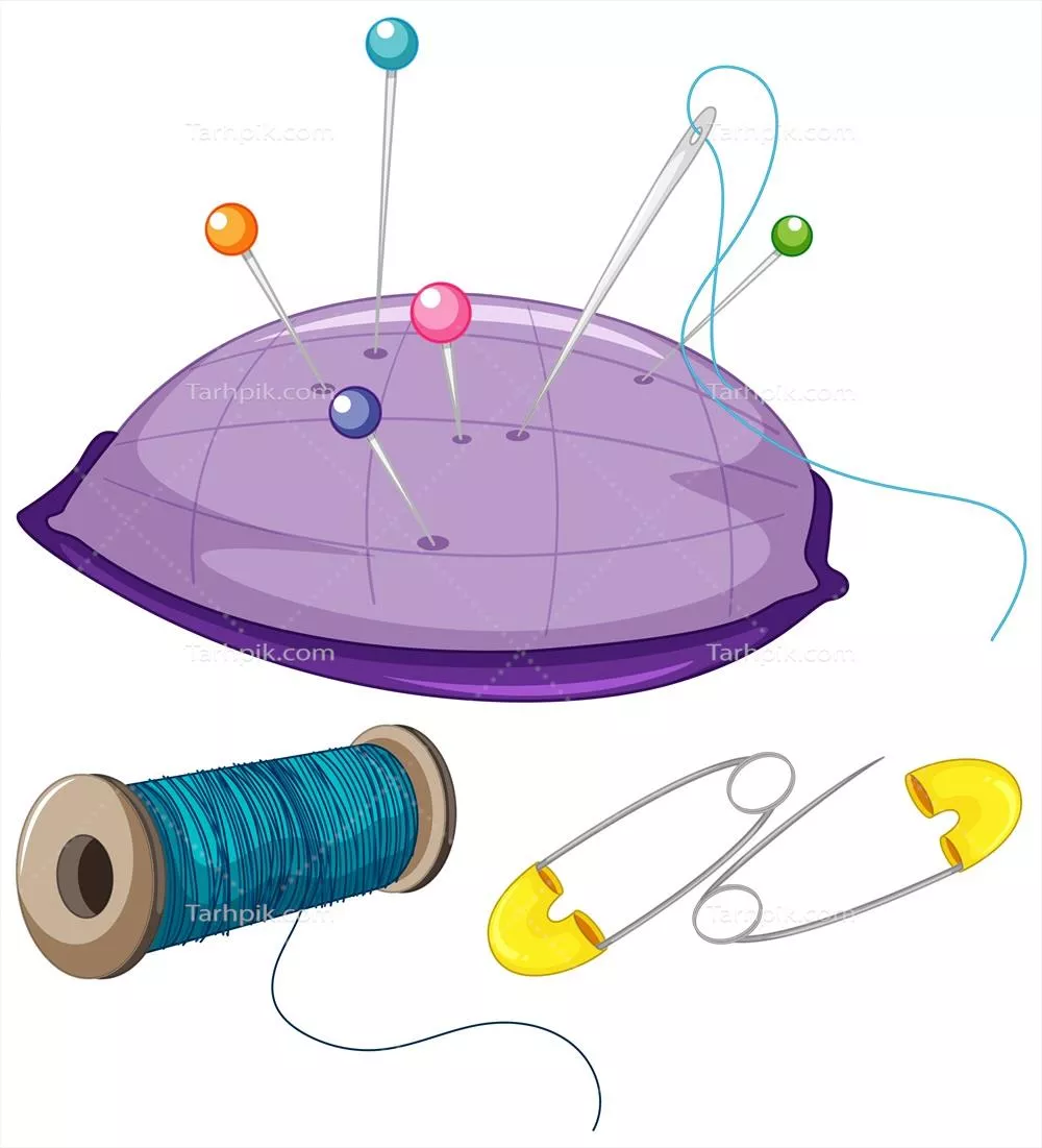 کیف دوخت جدا شده بر روی زمینه سفید - طراحی وکتور