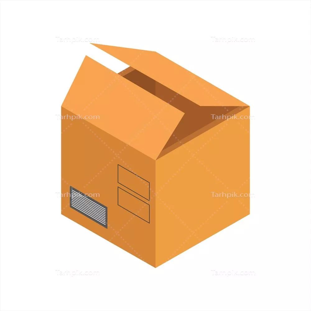 وکتور جعبه ایزومتریک بر روی پس زمینه سفید با شفافیت و جزئیات بالا