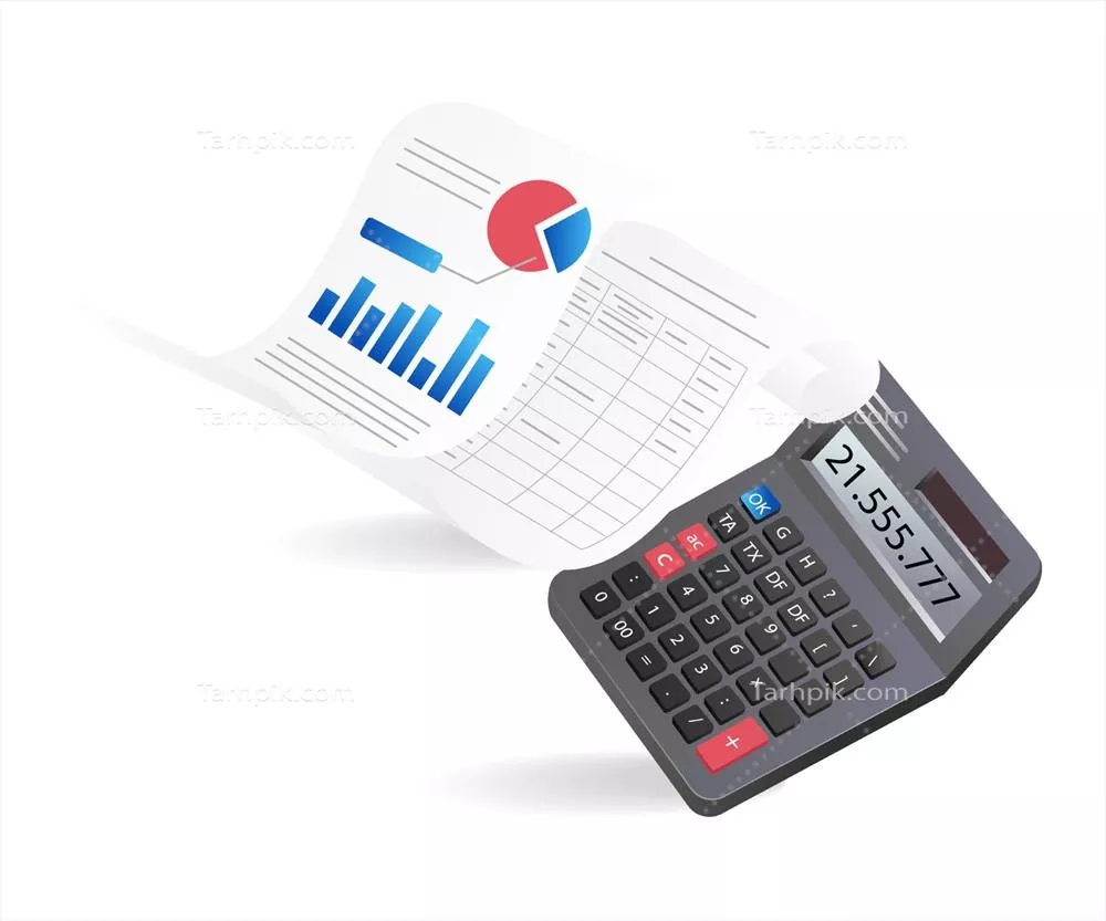 وکتور تصویر سازی ایزومتریک و فلت سه بعدی مفهوم محاسبه و محاسبه گری