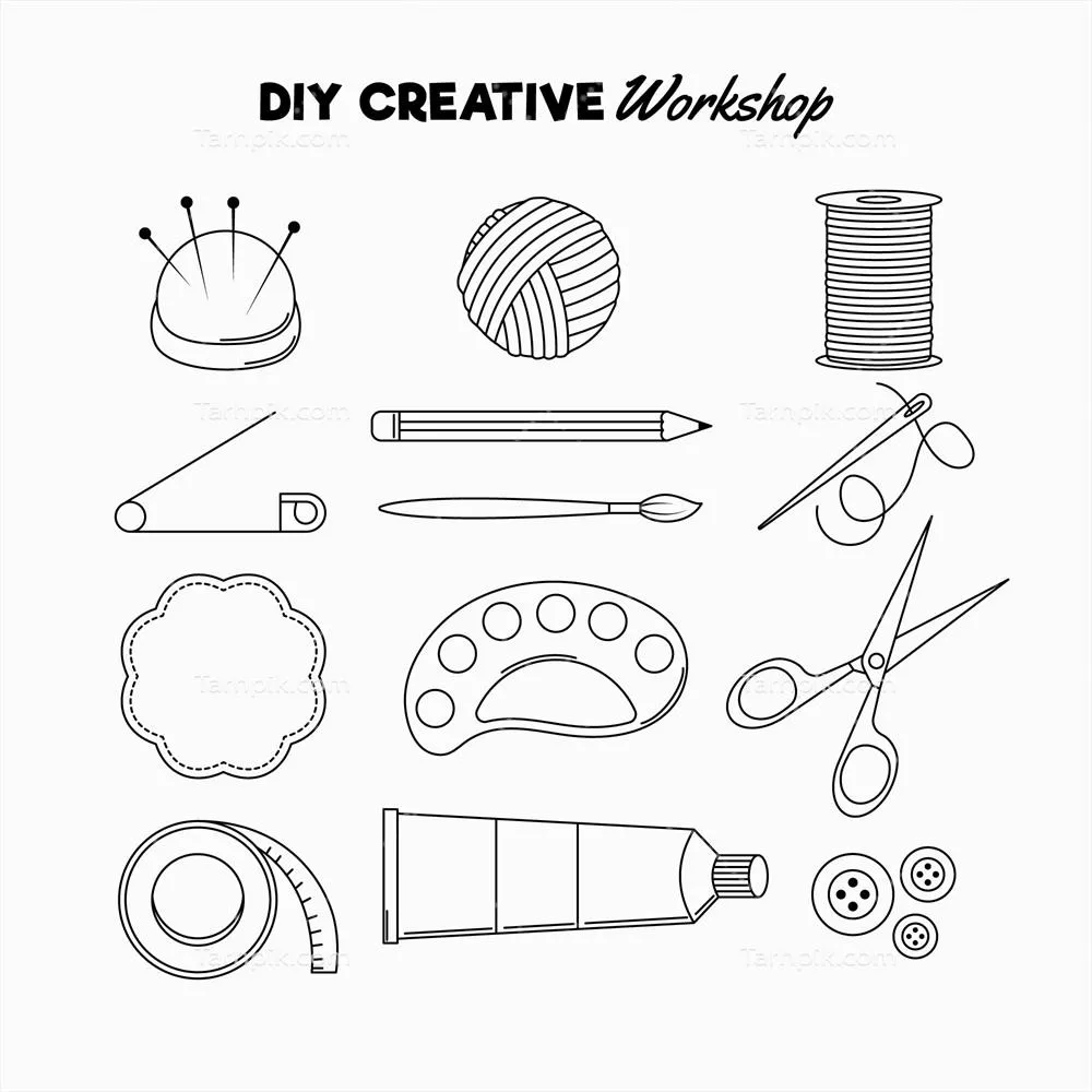 طراحیهای دستی سیاه و سفید وکتور: هنر برای خودتان بسازید