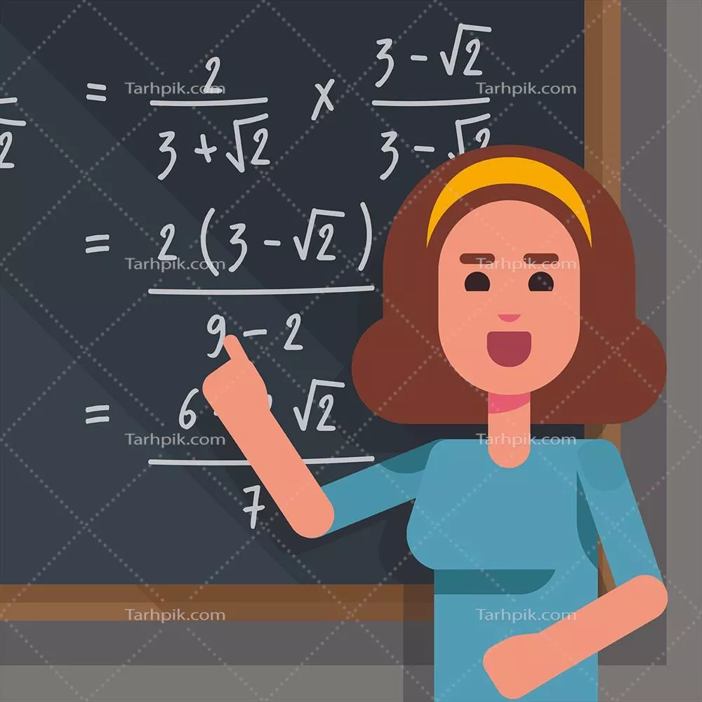 وکتور دانلود تصویر معلم ریاضی: بهترین گرافیک آموزشی برای یادگیری ریاضیات