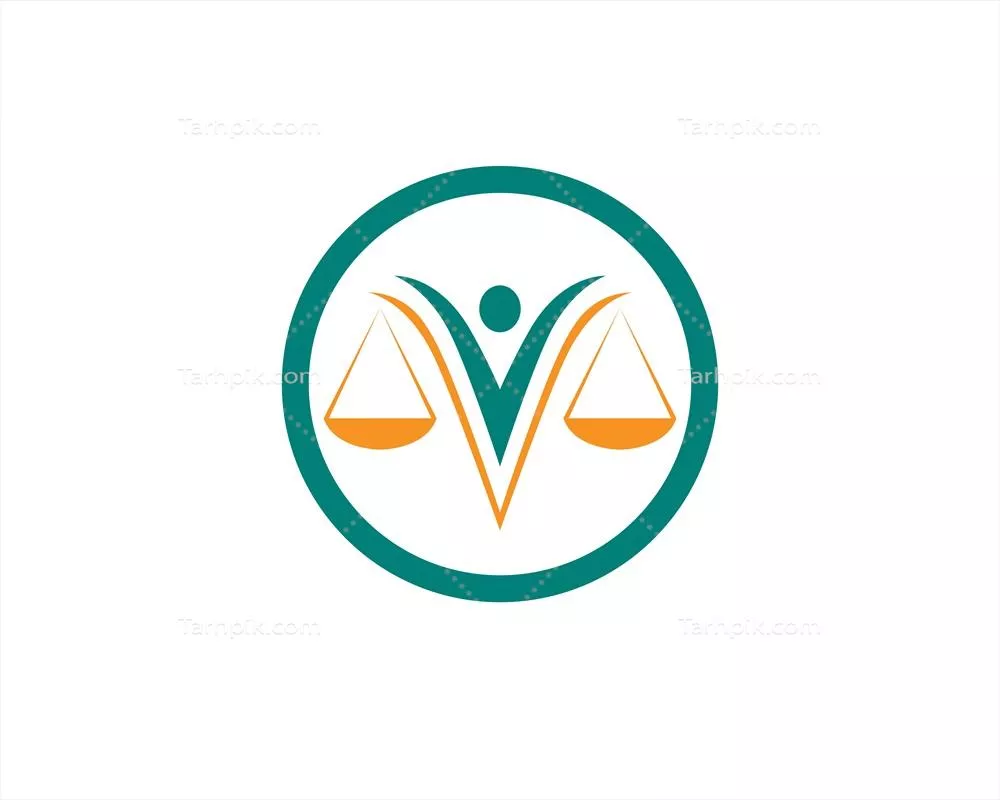 وکتور قالب لوگو و نمادهای وکیل عدالت با طراحی حرفهای و خاص