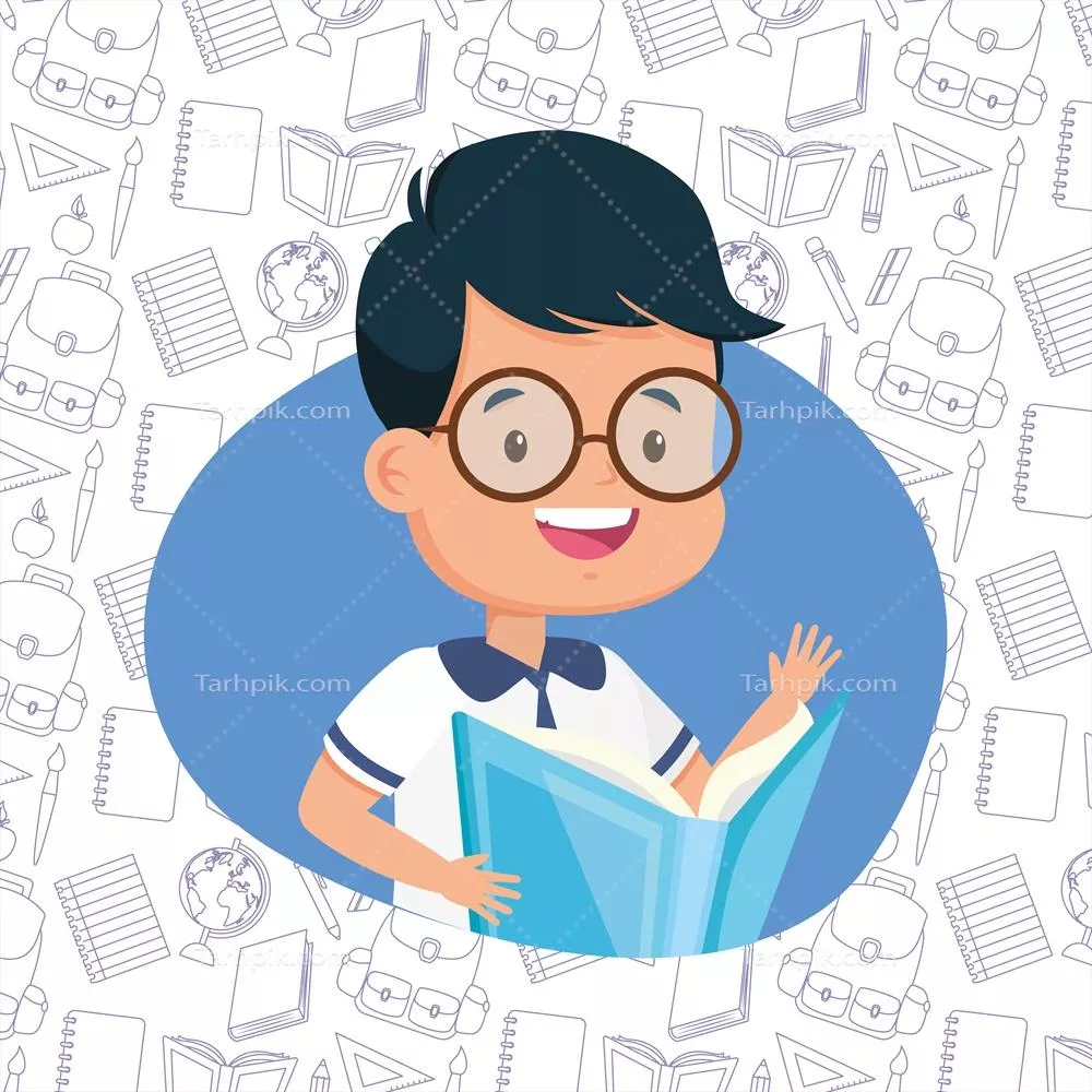 کتابخانه و یادگیری: طراحی وکتور بازگشت به مدرسه برای کودکان